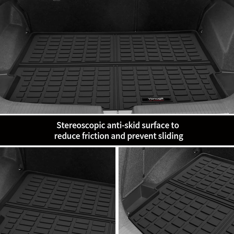 Yonugli Custom for 2021-2025 2026 Nissan Rogue Cargo Mats Trunk Liner All Weather TPE Protection Mat Accessories (for 2021-2026 Nissan Rogue)(No Sport Model) - Image 2